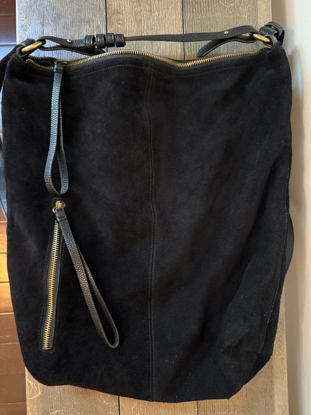 Black suede Backpack